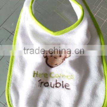 microfiber terry printed baby bib