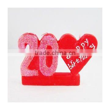 Wholesale Red 20th Birthday Cake Candles Party Cake Candles