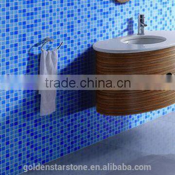 Sea Blue Crystal Glass Mosaic Tile With Good Quality photo-3