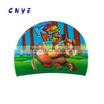 CNYE High quality kids lycra nylon spandex swimming cap,New promotional silicone kids swim cap