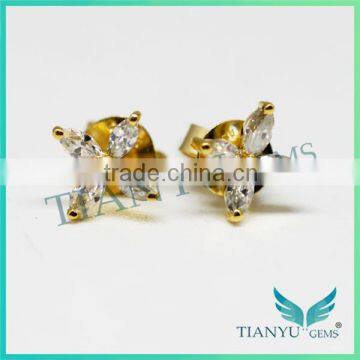 New Style Fashion Earrings Super White Marquise Cut Moissanite Diamond Earrings photo-2