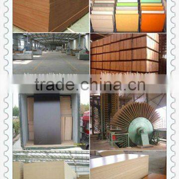 black 720-780kg/m3 Melamine Paper laminated MDF