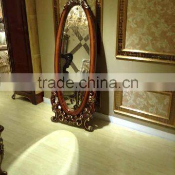 White Wood French Full-length Mirror/standing Dressing Mirror photo-3