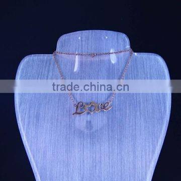 Stainless Steel Love Necklace With Love Letter