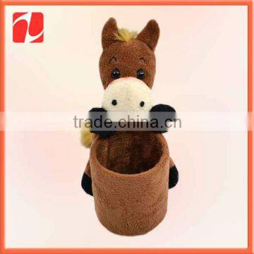 Soft Plush Donkey Pen Holder for Pencil /Stationery /Mobile Phone