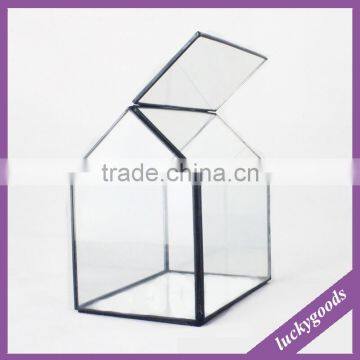 LGJ040 wedding party decoration glass candle holder with lid