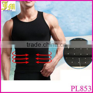 New Men's Slimming Body Shaper Belly Underwear V-Neck Vest Shirt Corset Compression Black/Gray/White