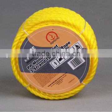 PE Monofilament 3 Strand Twisted Rope with competitive price