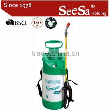 5Lgarden plastic pressure sprayer Pressure Garden Sprayer with and PP Handle, Customized Logos or Designs are Accepted