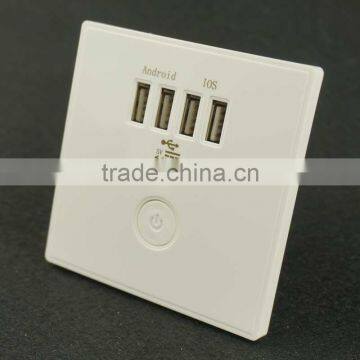 Factory Supply Double Usb Wall Switched Socket Wall Usb Charger photo-5