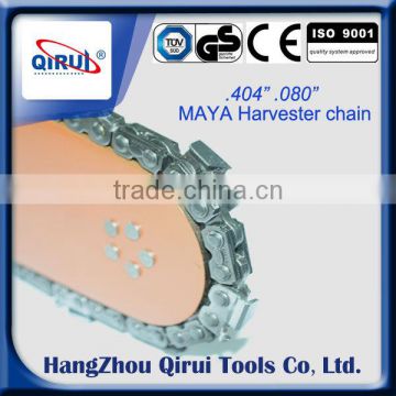 Professional manufactured harvester saw chain/ .404" .080" harvester chain