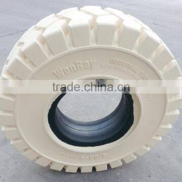 600-9 White Color Rubber Non-marking Solid Tire Made in China photo-5