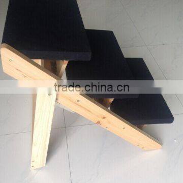 Wood Folding 3-step Dog Stairs and Ramp
