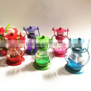 Wholesale High Quality and Aladdin Lamp Design as Wedding Decoration's Metal Lantern With Jelly Candle photo-4