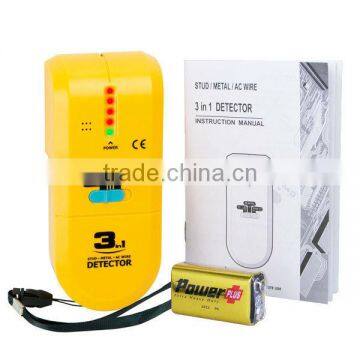 3-in-1 Detector Find Metal Wood Studs AC Voltage Live Wire Scanner Finder With Groove + Buzzer photo-2