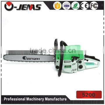 ojenas 52cc 2.2kw wooden cutting machine chain saw 5200