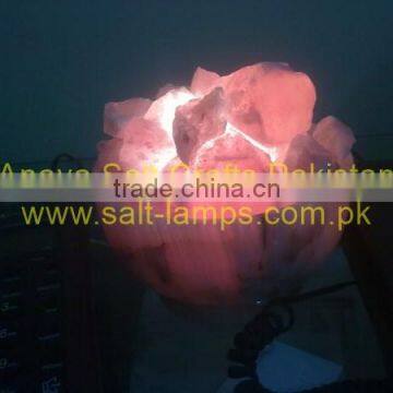 Fire Bowl Salt Lamp/ Crafted Salt Lamp/ Himalayan Salt Lamps/ Salt Lamp With Chunks photo-3