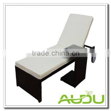 Audu Sicilia Black Rattan Sun Loungers