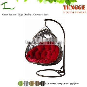 YH-7102 Hot sale 2 person rattan swing basket rattan basket chair