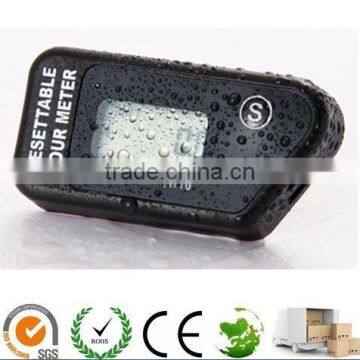 Resettable LCD hour meter waterproof for gas engine