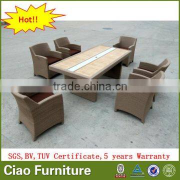 Garden furniture outdoor dining set rectangle table and chair