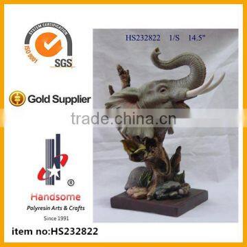 14 Inch Home Decoration Souvenir Brass Imitating Elephant Animal Statue photo-4