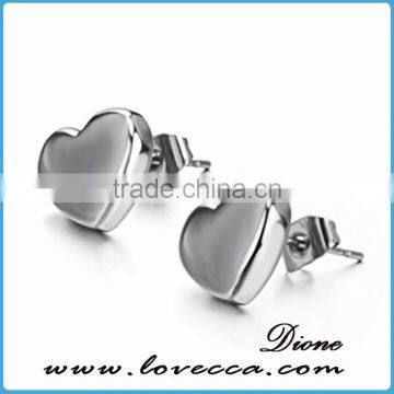 9*16 mm Heart shape stainless steel earring blanks