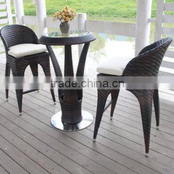 Outdoor Furniture Rattan Special Weaving Morden Design Balcony Table And Chair,Bar Table and Bar Chair, Patio Table and Chair