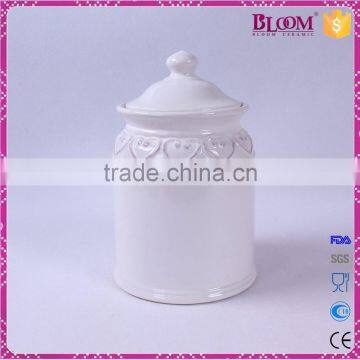 Ceramic White Custom Sugar Pot With Lid photo-3