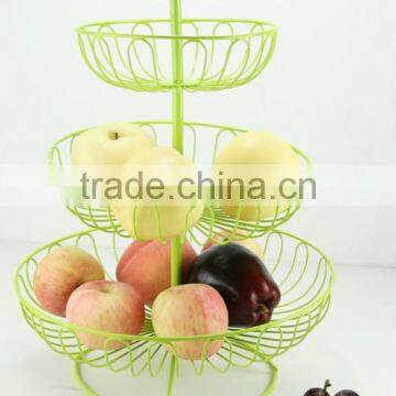 Foldable Iron /stainless Steel/powder Coated 3 -tiers Cupcake Stand-wirefruit Basket photo-2