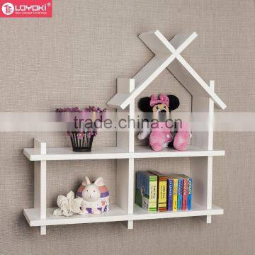 lovely house style wooden floating shelf wholesale home decor wall mount shelving for kids room wall shelf bracket