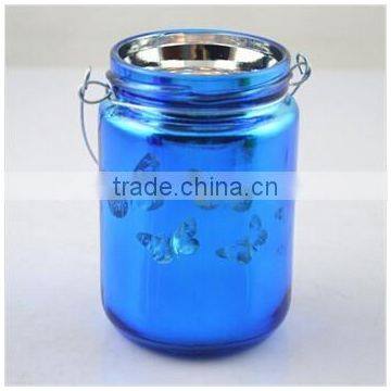 Butterfly Design Mirror Glass Jar Factory Supply photo-3