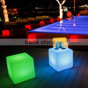 led cube seat/ led chair/led cube / led plastic cube seat/led seat light