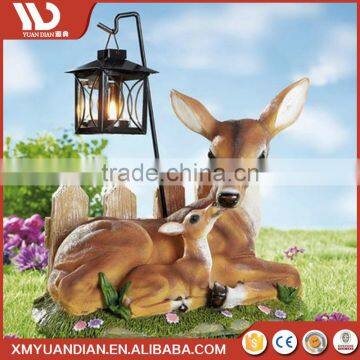 New Inventions In China Art Work Deer Resin Craft Outdoor Led Lighting Solar Light 2017 photo-2