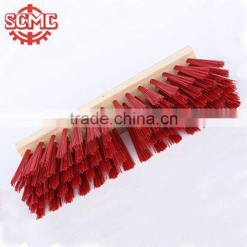 Wooden handle floor cleaning broom brush