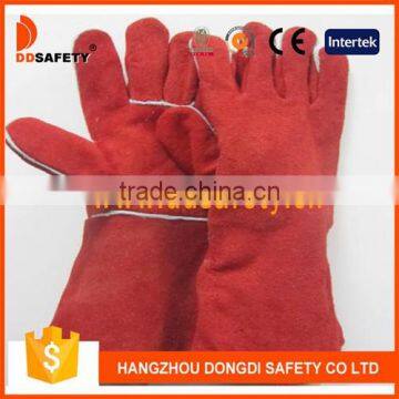 Red Cow Split AB Grade Full Llining And Palm Welding Gloves