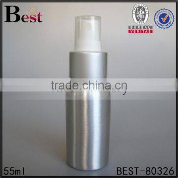 55ml 100ml china supplier hot product silver aluminum perfume bottle cost price aluminum aerosol bottle for cosmetic toner water