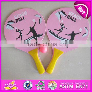 2015 Fashion Wooden Beach Racket Set for Kids,Children Wooden Beach Racket and Ball,Wooden Beach Play Racket With Ball W01A113 photo-5