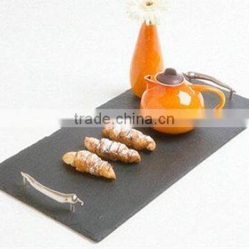 Environment Natural stone black slate cheese plate