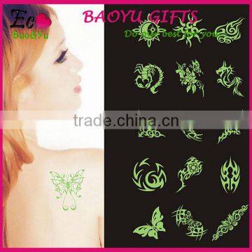 Wholesale Custom Fluorescence Tattoo Sticker Bar Temporary Tattoo Sticker photo-2