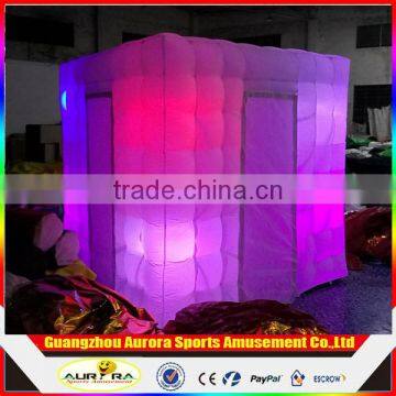 Hot sale inflatable LED light photo booth enclosure customize inflatable photo booth tent for sale