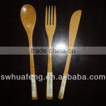 2014 Fashion bamboo spoon fork knife