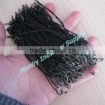 9.5cm Bolipin Hang Tag Gunmetal Safety Pin With Black String