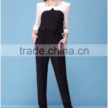 long sleeve chiffon jumpsuit/playsuit for lady