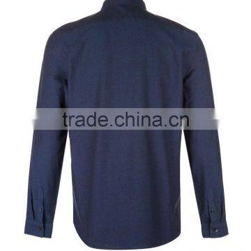 Turn-down Collar Blank Slim Fit Shirts Cotton Long Sleeve Casual Shirts for Men photo-6