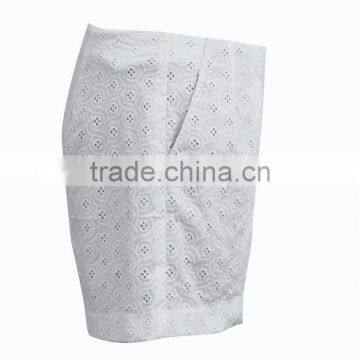 Girls Fashion China Direct Factory White Crochet Shorts photo-3