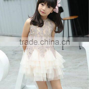 2017 Mum and Daughter Matching Dress Lace Flower Girl Dress photo-3