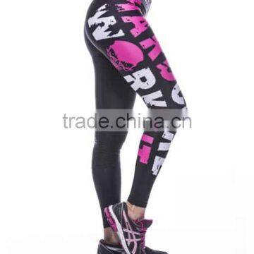 OEM fully sublimation printing fashion Quick Dry Workout womens yoga pants