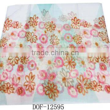 Chiffon voile Fashion scarf printing floral geometrical pattern