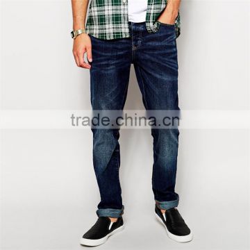 Custom 98%cotton 2%spandex men denim jeans